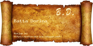 Batta Dorina névjegykártya
